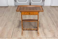 French 19th Century Walnut Cherry and Mahogany Tray Top Table with Marquetry - 3715254