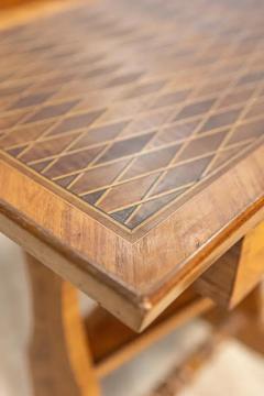 French 19th Century Walnut Cherry and Mahogany Tray Top Table with Marquetry - 3715268