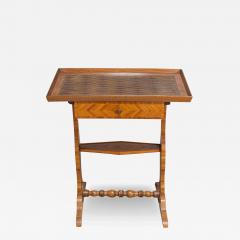 French 19th Century Walnut Cherry and Mahogany Tray Top Table with Marquetry - 3719263