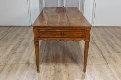 French 19th Century Walnut Desk with Carved Apron and Lateral Drawer - 3638523