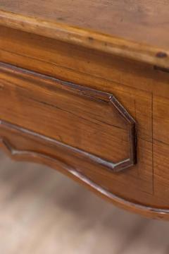 French 19th Century Walnut Desk with Carved Apron and Lateral Drawer - 3638535