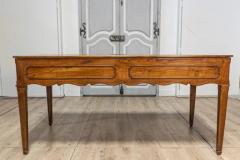 French 19th Century Walnut Desk with Carved Apron and Lateral Drawer - 3638585