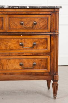 French 19th Century Walnut Marble Top Louis XVI Commode - 556712