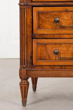 French 19th Century Walnut Marble Top Louis XVI Commode - 556714