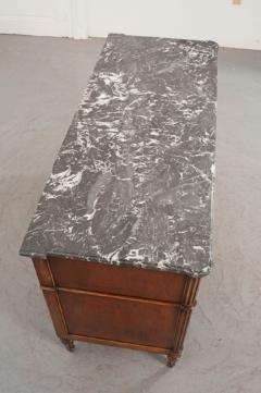 French 19th Century Walnut Marble Top Louis XVI Commode - 556715