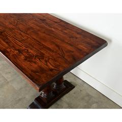 French 19th Century Walnut Oak Trestle Table - 3934991