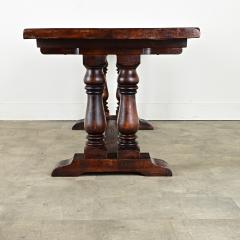 French 19th Century Walnut Oak Trestle Table - 3935062