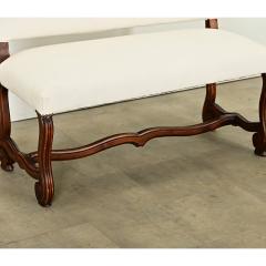 French 19th Century Walnut Os de Mouton Bench - 4032645