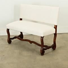 French 19th Century Walnut Os de Mouton Bench - 4032652