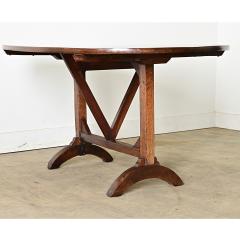 French 19th Century Walnut Oval Wine Taster s Table - 4482232