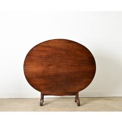 French 19th Century Walnut Oval Wine Taster s Table - 4482247