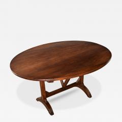 French 19th Century Walnut Oval Wine Taster s Table - 4490837