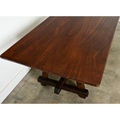 French 19th Century Walnut Trestle Table - 3909287