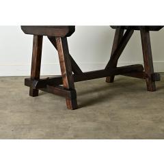 French 19th Century Walnut Trestle Table - 3909309