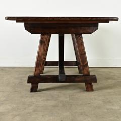 French 19th Century Walnut Trestle Table - 3909331