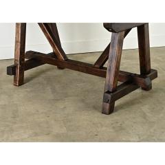 French 19th Century Walnut Trestle Table - 3909347