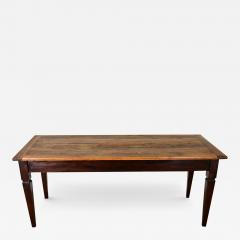 French 19th Century Walnut and Oak Dining Table - 3966289