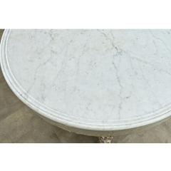 French 19th Century White Marble Top Gueridon with Painted Finish - 4811690