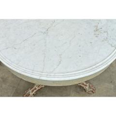 French 19th Century White Marble Top Gueridon with Painted Finish - 4811694