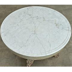 French 19th Century White Marble Top Gueridon with Painted Finish - 4811695