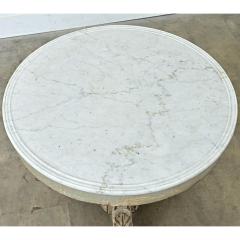 French 19th Century White Marble Top Gueridon with Painted Finish - 4811728