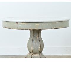 French 19th Century White Marble Top Gueridon with Painted Finish - 4811745