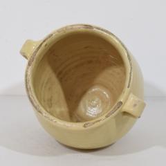 French 19th Century Yellow Cream Glazed Ceramic Storage Jar pot - 4486021