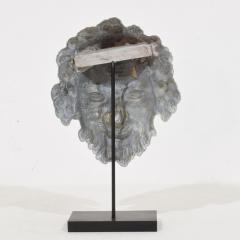 French 19th Century Zinc Bacchus Head Ornament - 4121417