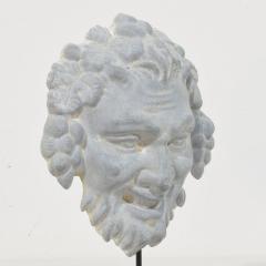 French 19th Century Zinc Bacchus Head Ornament - 4121482