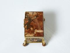 French 19th Century brass red agate stone jewellery box Napoleon III - 2984379