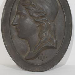 French 19th century Cast Metal Plaque Depicting Marianne - 4111819