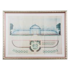 French 20th Century Framed Architectural Orangerie Print - 1764157