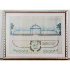 French 20th Century Framed Architectural Orangerie Print - 1764164