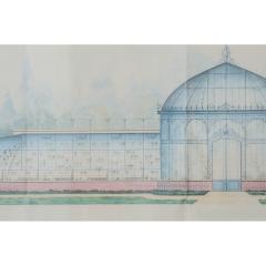 French 20th Century Framed Architectural Orangerie Print - 1764168