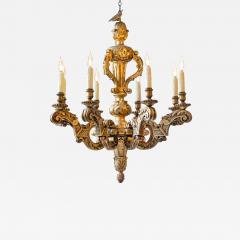 French 20th Century Giltwood Chandelier - 4305813