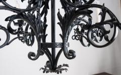 French 20th Century Gothic Style Iron Chandelier - 1699124