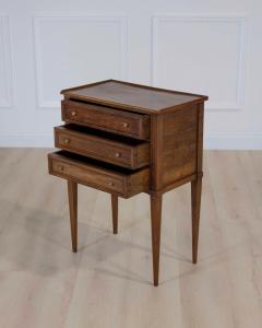 French 20th Century Louis XVI Style Walnut Bedside Table - 4707275