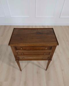 French 20th Century Louis XVI Style Walnut Bedside Table - 4707341