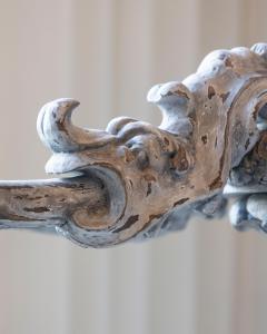 French 20th Century Painted and Carved Wood Chandelier - 4299008