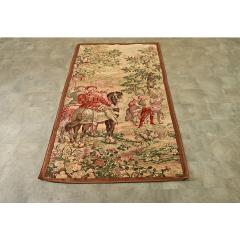 French 20th Century Tapestry Cartoon with Iron Hanger - 4135211