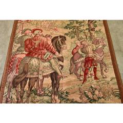 French 20th Century Tapestry Cartoon with Iron Hanger - 4135219