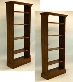 French 40s Neo classic pair of narrow slender library - 1535689