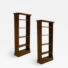 French 40s Neo classic pair of narrow slender library - 1537411