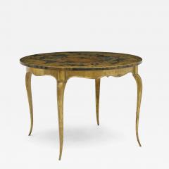 French Acid Etched Brass Side or Coffee Table - 4243323