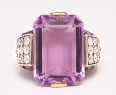 French Amethyst Diamond Ring - 181722