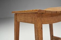 French Angular Wooden Stool France ca 1940s - 2141137