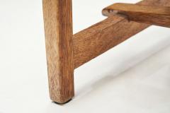 French Angular Wooden Stool France ca 1940s - 2141139