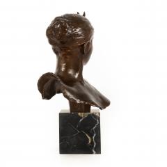 French Antique Bronze Sculpture Bust of Diana by Falguiere ca 1880 - 4636210