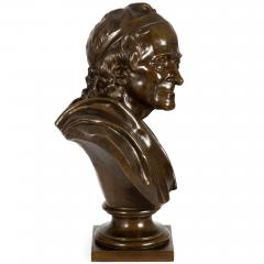 French Antique Bronze Sculpture Bust of Voltaire after Jean Antoine Houdon - 4479738