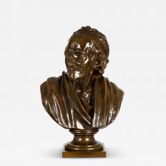 French Antique Bronze Sculpture Bust of Voltaire after Jean Antoine Houdon - 4483838